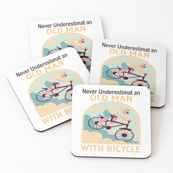 Item preview, Never Underestimate Old Man With Bicycle in mountain designed and sold by axoniej.