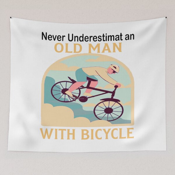 Item preview, Never Underestimate Old Man With Bicycle in mountain designed and sold by axoniej.