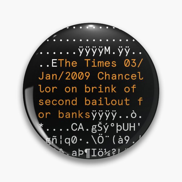 Item preview, BITCOIN FIRST BLOCK designed and sold by HodlerSqvad.