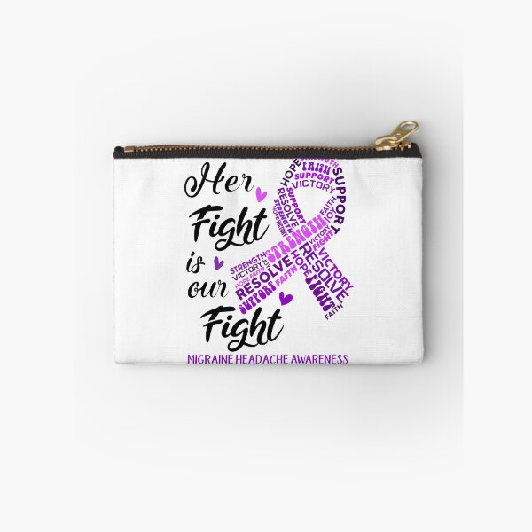 Item preview, Migraine Headache Warrior, Her Fight is our Fight Migraine Headache Awareness designed and sold by Greggwillard.