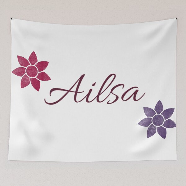 Item preview, Ailsa Floral Name Calligraphy Design designed and sold by Cora Gregory.
