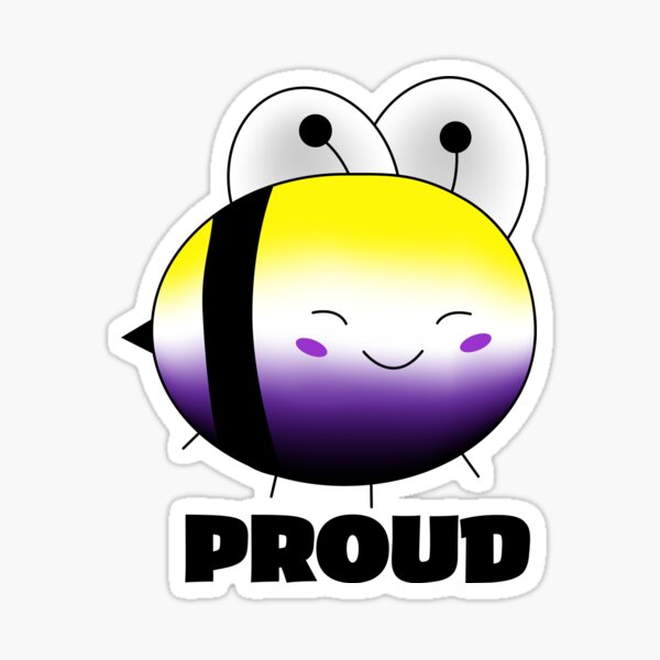Non-Binary Bee Proud Sticker
