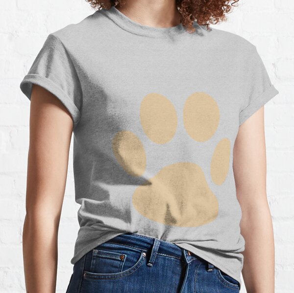 Empreinte de patte beige T-shirt classique