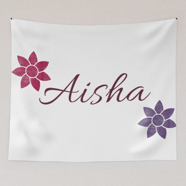 Item preview, Aisha Floral Name Calligraphy Design designed and sold by Cora Gregory.