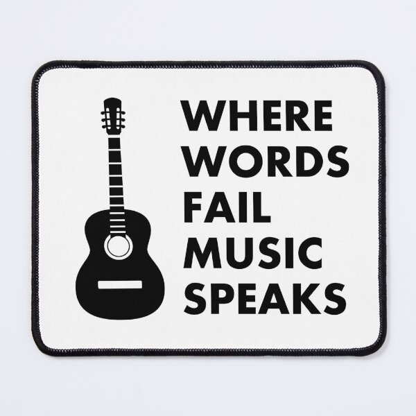 Item preview, Where Words Fail Music Speaks Guitar designed and sold by Inspirationmotivation.