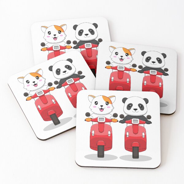 Item preview, scooter cat and panda designed and sold by beunique5.