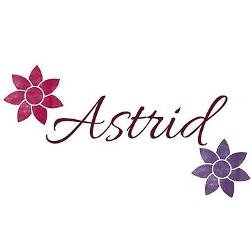 Pegatina for Sale con la obra «Diseño de caligrafía de nombre floral ...