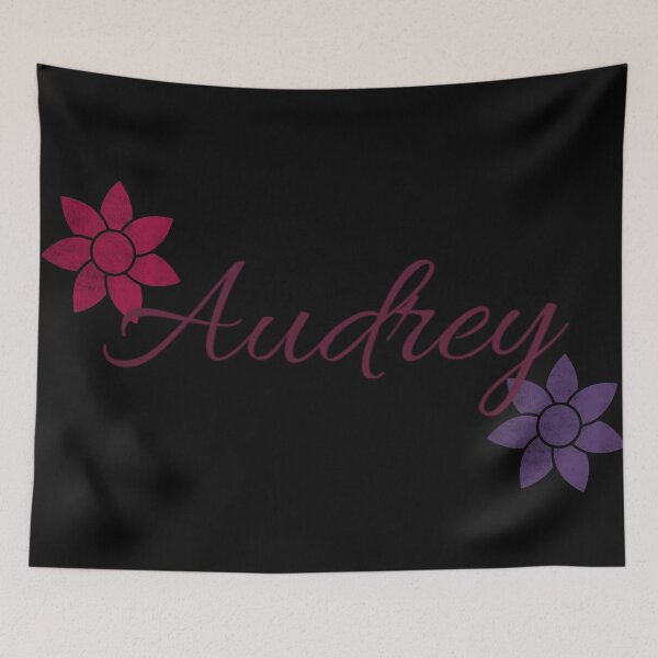 Item preview, Audrey Floral Name Calligraphy Design Black Version designed and sold by Cora Gregory.