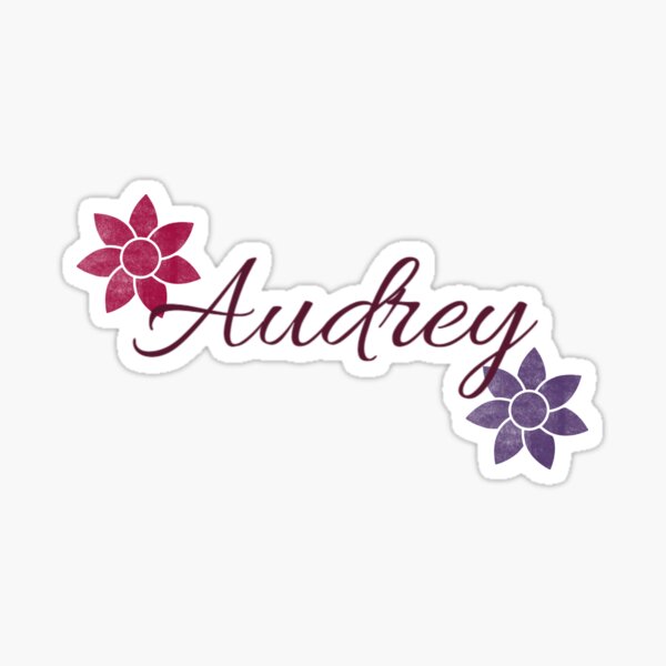 Item preview, Audrey Floral Name Calligraphy Design Black Version designed and sold by Cora Gregory.