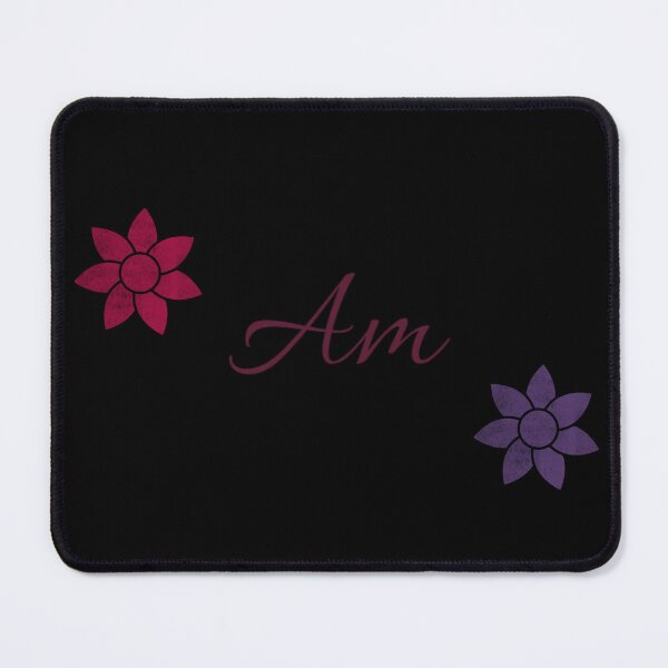 Item preview, Am Floral Name Calligraphy Design Black Version designed and sold by Cora Gregory.