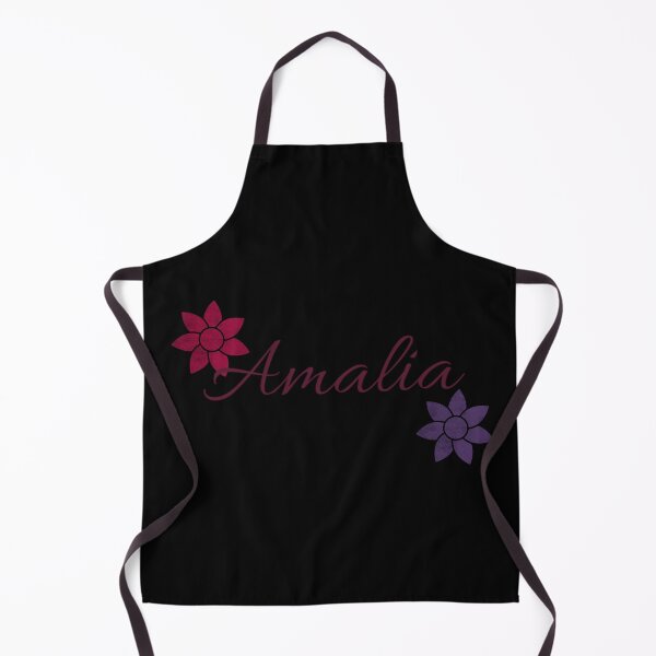 Item preview, Amalia Floral Name Calligraphy Design Black Version designed and sold by Cora Gregory.