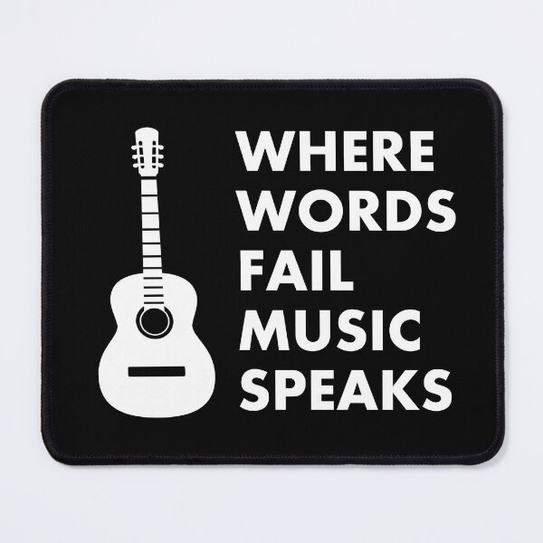 Item preview, Where Words Fail Music Speaks Guitar designed and sold by Inspirationmotivation.