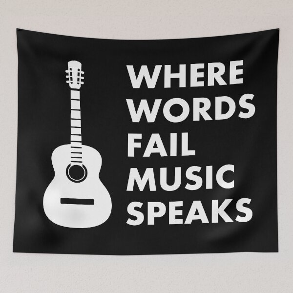 Item preview, Where Words Fail Music Speaks Guitar designed and sold by Inspirationmotivation.