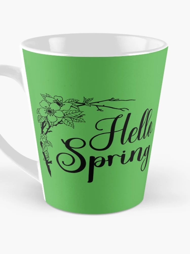 Thumbnail 3 of 4, Coffee Mug, Hello Spring. Spring Quote, Spring Flower, Spring Lover, Spring Design designed and sold by DesignHouse07.