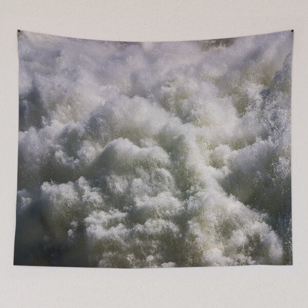 Item preview, Turbulent spraying water gushing from pressure outlet at Lake Hume dam designed and sold by James-Cole.