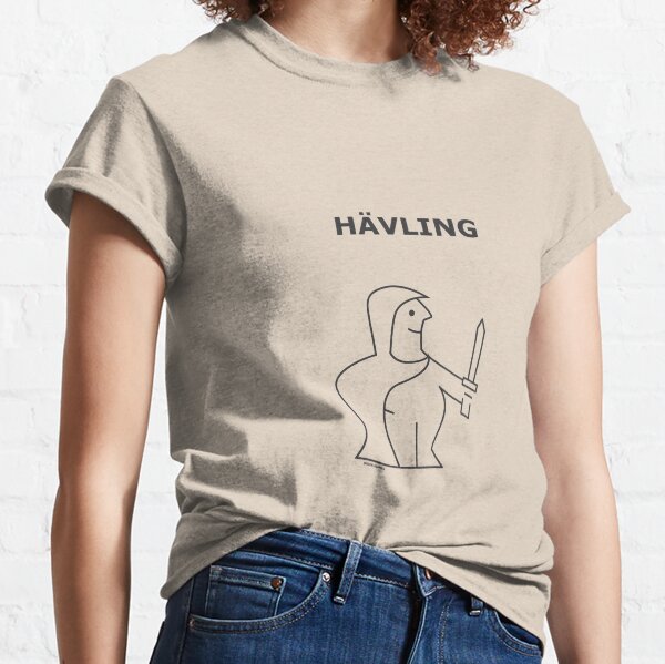 Dungeons and Dragons Halfling from IKEA - Black Line Art Classic T-Shirt