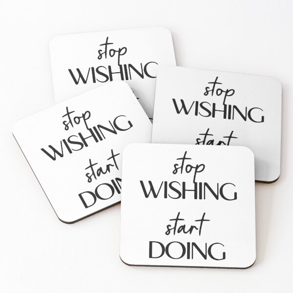 Item preview, Inspirational Positive Motivational: Stop Wishing Start Doing designed and sold by YaliliArt.