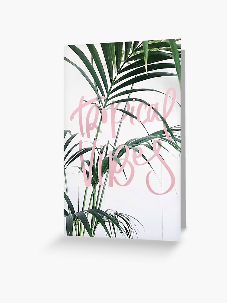 Tropical Vibes Summer Aesthetic Greeting Card By Arealprincess Redbubble