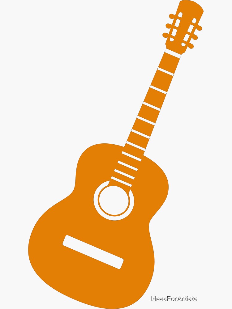 "Yellow Guitar" Sticker by IdeasForArtists Redbubble