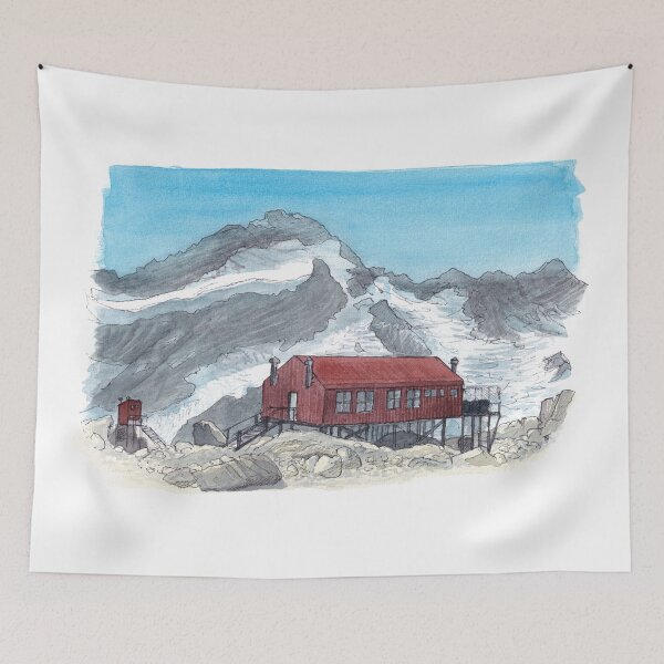 Item preview, Mueller Hut 2022 Watercolour designed and sold by Tom Napper Design.