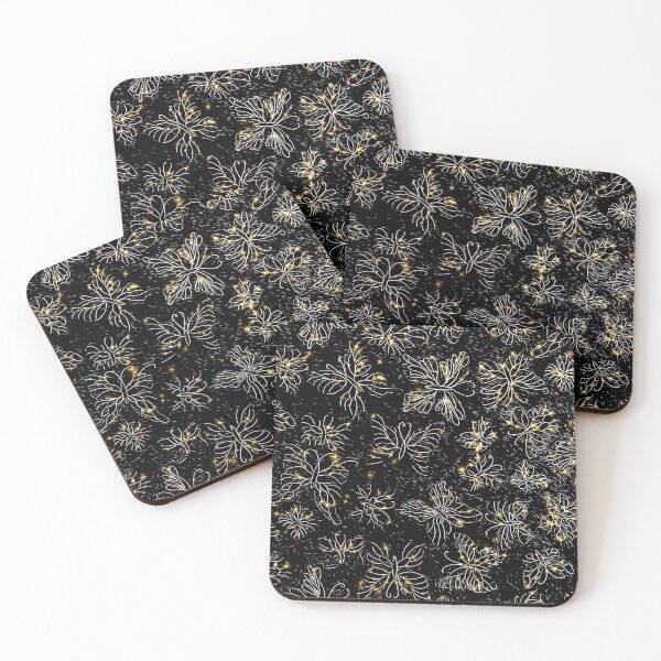 Item preview, Midnight Fireflies in Black and White designed and sold by MediaArtbyMara.