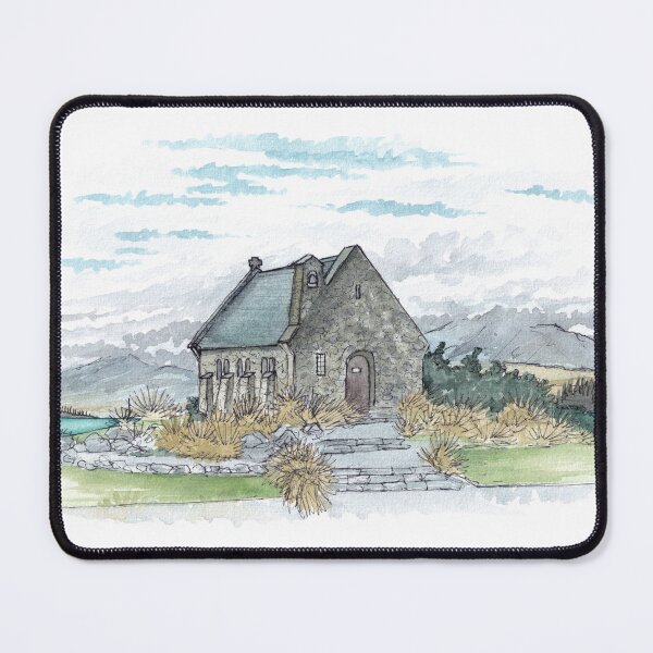 Item preview, Church of the Good Shepherd - Lake Tekapo Watercolour designed and sold by Tom Napper Design.
