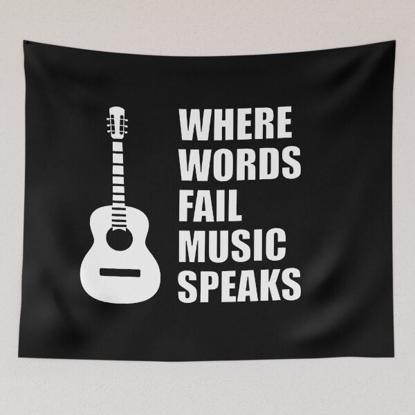 Item preview, Where Words Fail Music Speaks Guitar designed and sold by Inspirationmotivation.