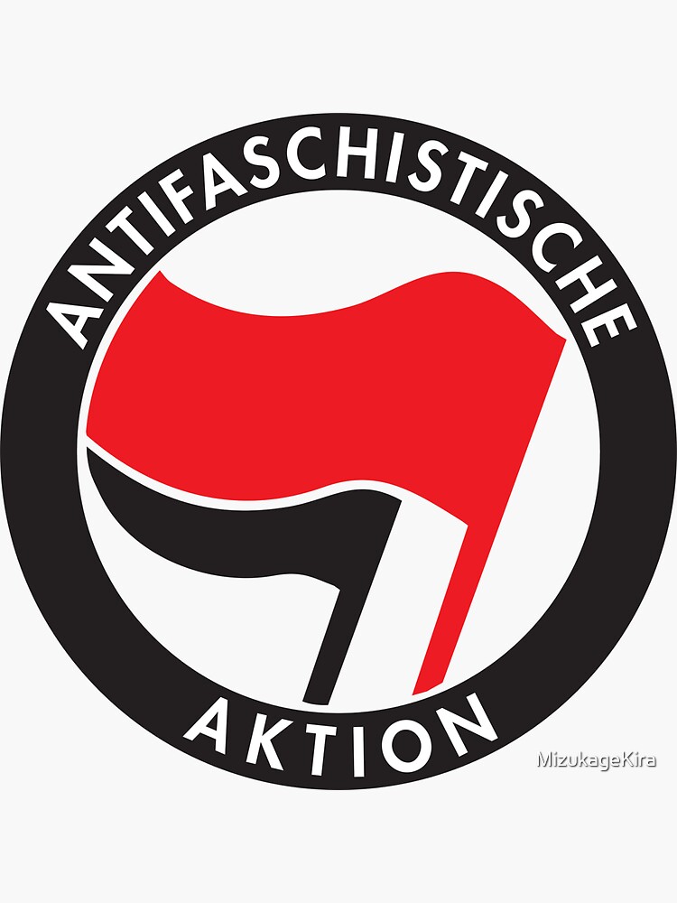 Thumbnail 3 von 3, Sticker, Antifo Anarcho-Kommunistische Flagge Antifaschistische Aktion designt und verkauft von MizukageKira.