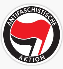 Antifa Anarcho-Communist Flag Antifaschistische Aktion Sticker
