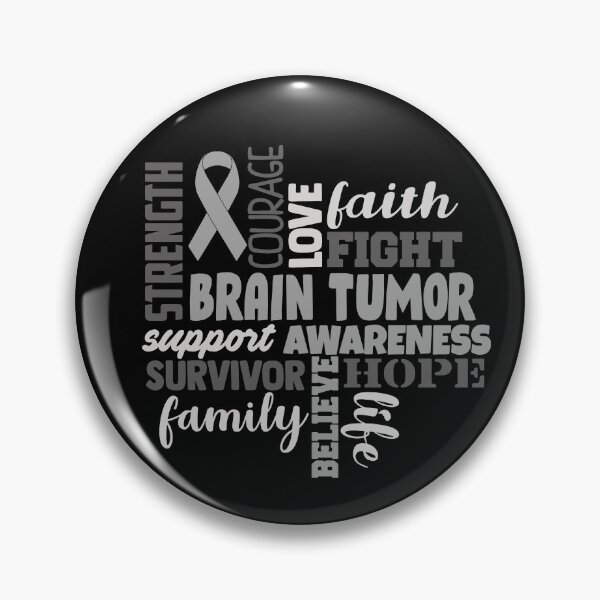 Item preview, Brain Tumor Awareness - Strength Courage Faith Hope Love Fight Support Survivor Family Life Believe designed and sold by Hilten.