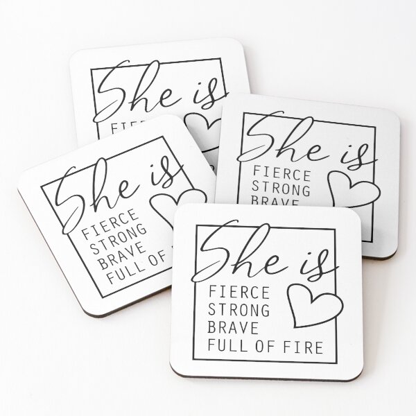Item preview, She Is Strong Fierce Brave Full Of Fire Feminist Strong Girl designed and sold by YaliliArt.