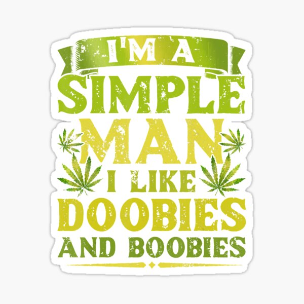 Funny Marijuana Doobies and Boobies Decal SVG