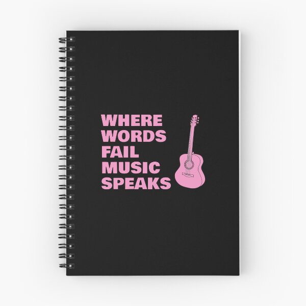 Item preview, Where Words Fail Music Speaks Guitar - Pink designed and sold by Inspirationmotivation.
