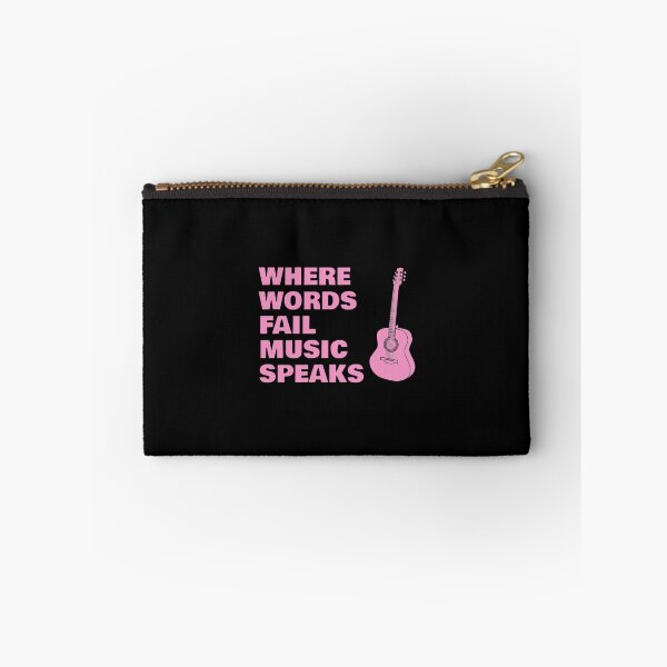 Item preview, Where Words Fail Music Speaks Guitar - Pink designed and sold by Inspirationmotivation.