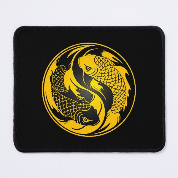 Item preview, Black and Yellow Yin Yang Koi Fish designed and sold by JeffBartels.