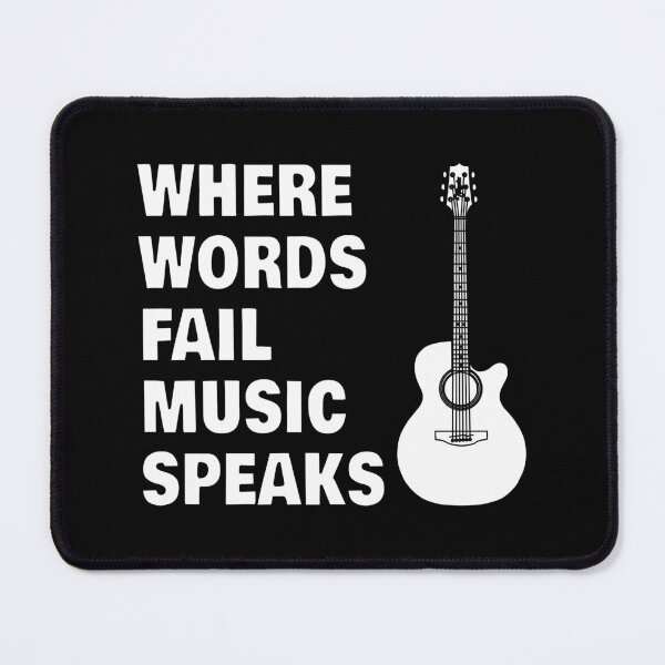 Item preview, Where Words Fail Music Speaks Guitar Players designed and sold by Inspirationmotivation.