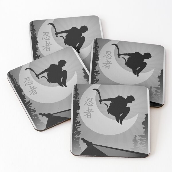 Item preview, Ninja Night Jump Ninjutsu Graphic Art ninja designed and sold by CattlettArt.