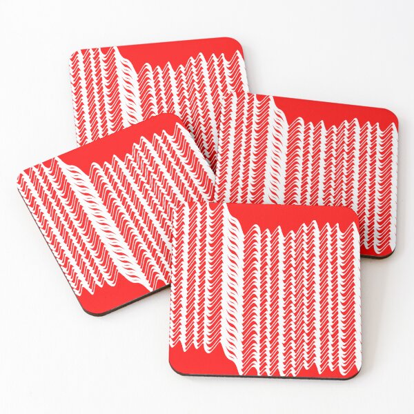 Item preview, Abstract pattern waves design in white and red designed and sold by Becky Hunter.