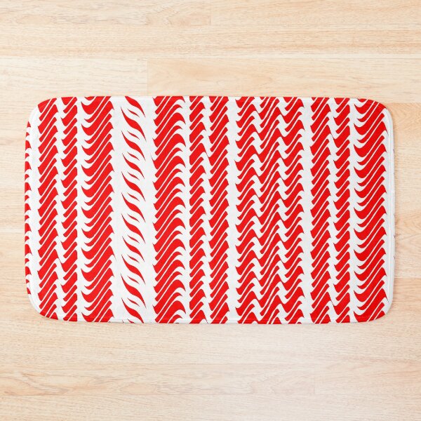Item preview, Abstract pattern waves design in white and red designed and sold by Becky Hunter.