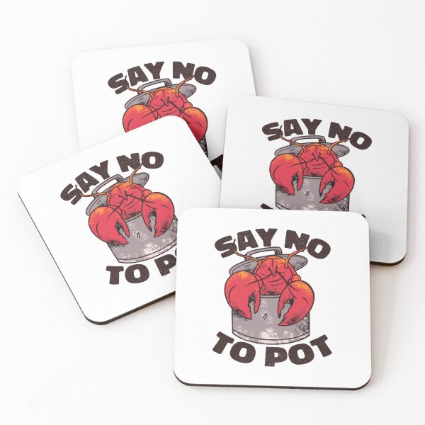 Item preview, Say No to Pot // Funny Crawfish Boil Cartoon TShirt designed and sold by Sunbaica190.