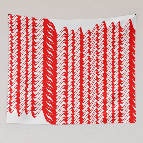 Item preview, Abstract pattern waves design in red and white designed and sold by Becky Hunter.