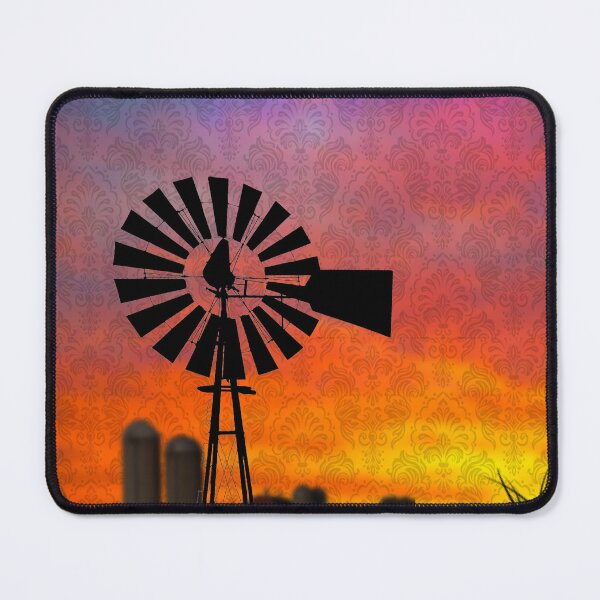 Item preview, Windmill Sunset Modern Country Art -Western Farm - Windmill  designed and sold by CattlettArt.