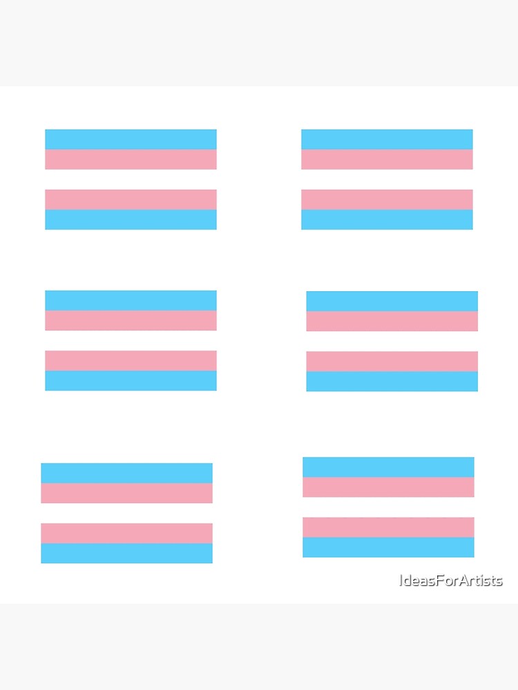 Trans Pride Flag Bundle Set Of 6 Sticker Pack Poster For Sale By