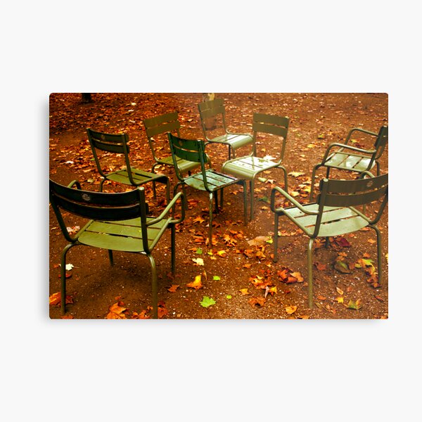 rainy day at Luxembourg Metal Print