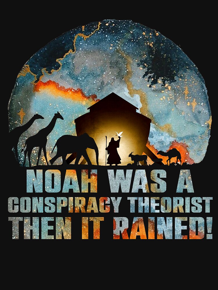 Disover Funny Noah Conspiracy Theorist Retro Sunset Animals | Essential T-Shirt 