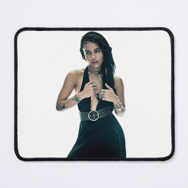 Item preview, ZOE KRAVITZ, Woman wearing black sleeveless dress, designed and sold by Shop-ArtGallery.
