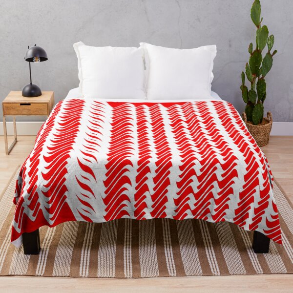 Item preview, Abstract pattern waves design in white and red designed and sold by Becky Hunter.