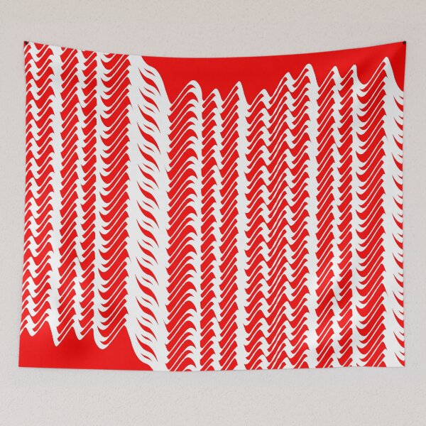 Item preview, Abstract pattern waves design in white and red designed and sold by Becky Hunter.