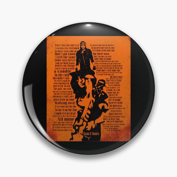 Item preview, November Rain Song Lyrics Poster - November Rain Rock Music 1991 designed and sold by douglasNVD.