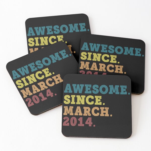 Item preview, Awesome Since March 2014 Retro Vintage 8th Birthday Gift designed and sold by designbychow.